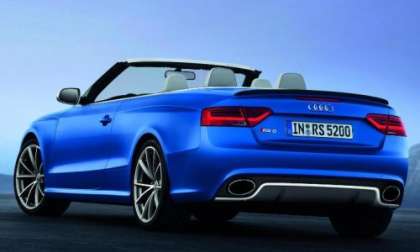 The 2013 Audi RS5 Cabrio from the rear