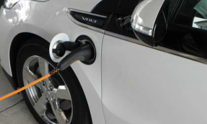 Chevy Volt plugged in