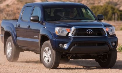 2012-2015 Toyota Tacoma driving off-road front 3/4 view driving