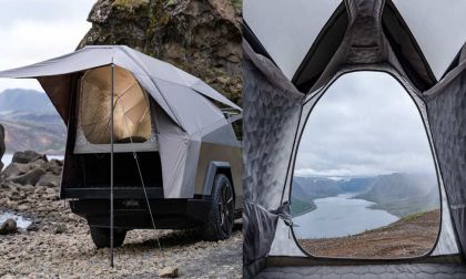 Tesla Cybertruck Has a "Basecamp" Tent Accessory For $3,000 - It Attaches To The Cybertruck and Inflates In Minutes