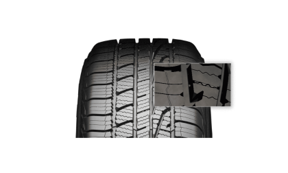 Image of  Assurance WeatherReady tire tread courtesy of Goodyear 