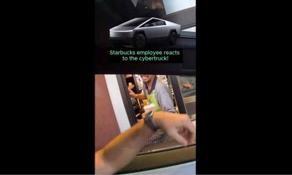 Starbucks Employee Marvels At Seeing Cybertruck In Drive Through For the First Time: Says It Looks Like a PlayStation One Car