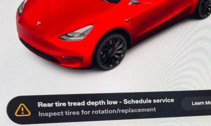 Tesla Will Notify You When Your Tire Tread Depth Is Low: Warning Message