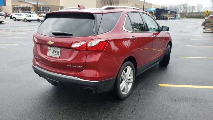 2020 Chevrolet Equinox Red Color Rear of The Vehicle