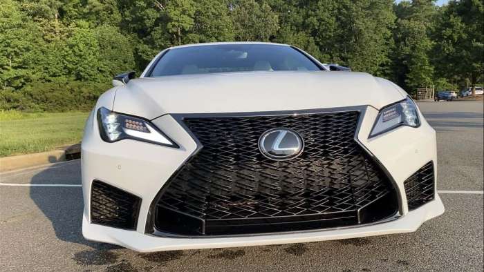 2020 Lexus RC F Ultra White front end front grille