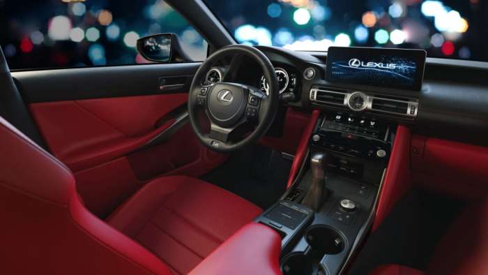 2021 Lexus IS interior with new 10.3-inch touch screen