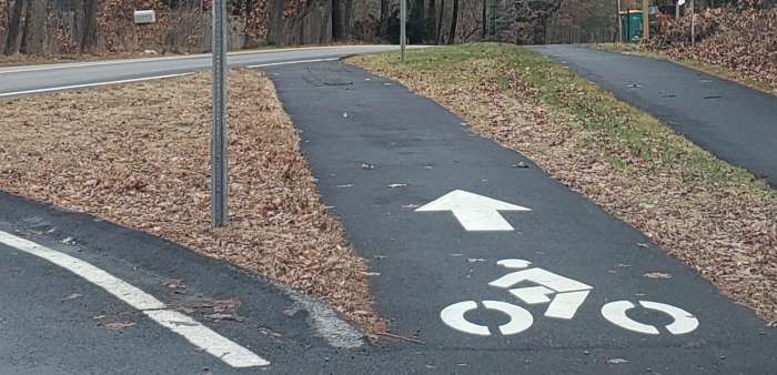 Bike route sign by John Goreham