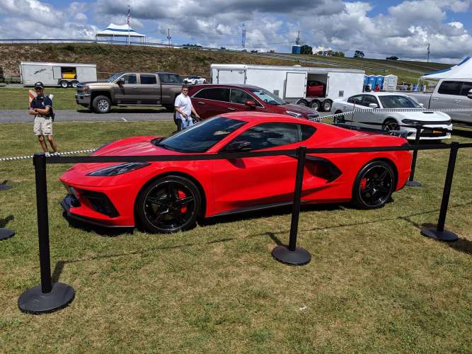 2020 C8 Chevrolet Corvette Red Color Front-Side