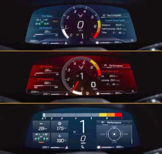 2020 Corvette Dash modes