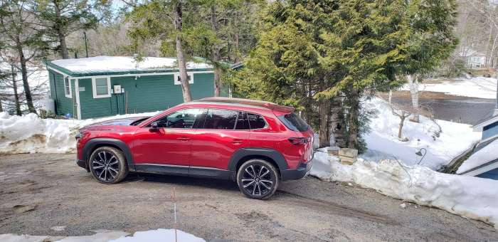 Image of Mazda CX-50 in mud by John Goreham