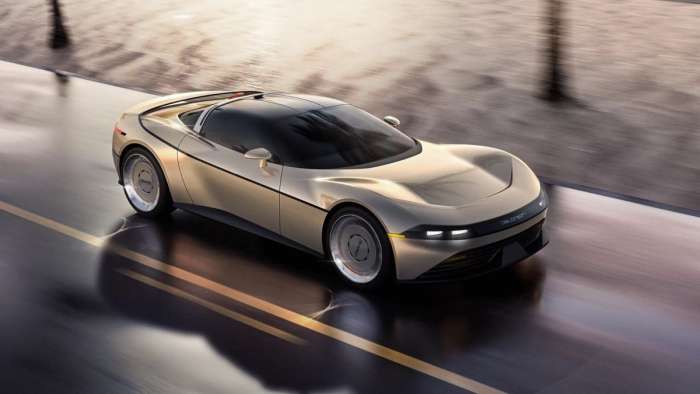 Image showing a render of the stunning DMC Alpha2 concept car from DeLorean's alternate history.