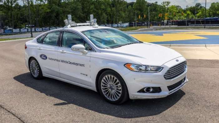 Autonomous Ford Fusion test car, CREDIT: Ford