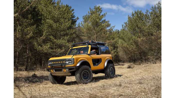 Image showing the NACTOY 2022 Truck of the Year Ford Bronco offroading.