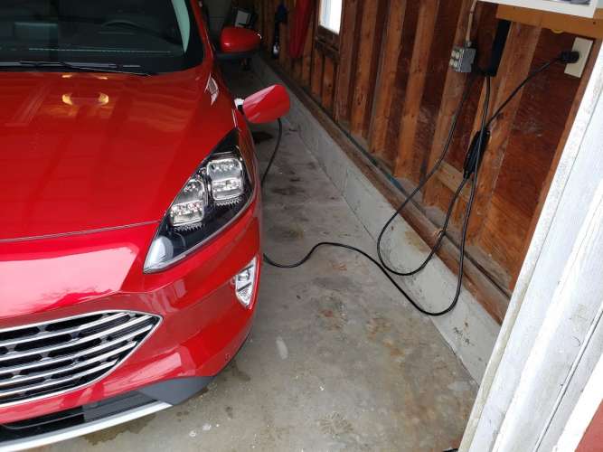 Image of Ford Escape PHEV charging by John Goreham