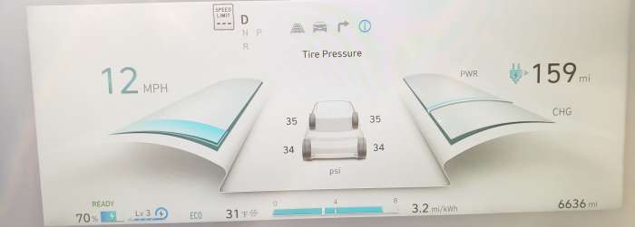 Image of Hyundai Ioniq 5 tire pressure by John Goreham
