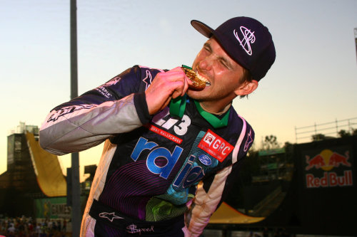 Scott Speed with his X Games Gold
