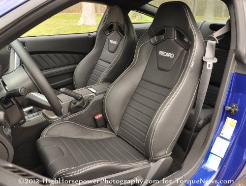The Recaro Seats Of The 2013 Ford Mustang Gt Premium Coupe