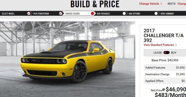 Build Your 2017 Dodge Challenger T A Online Now Torque News