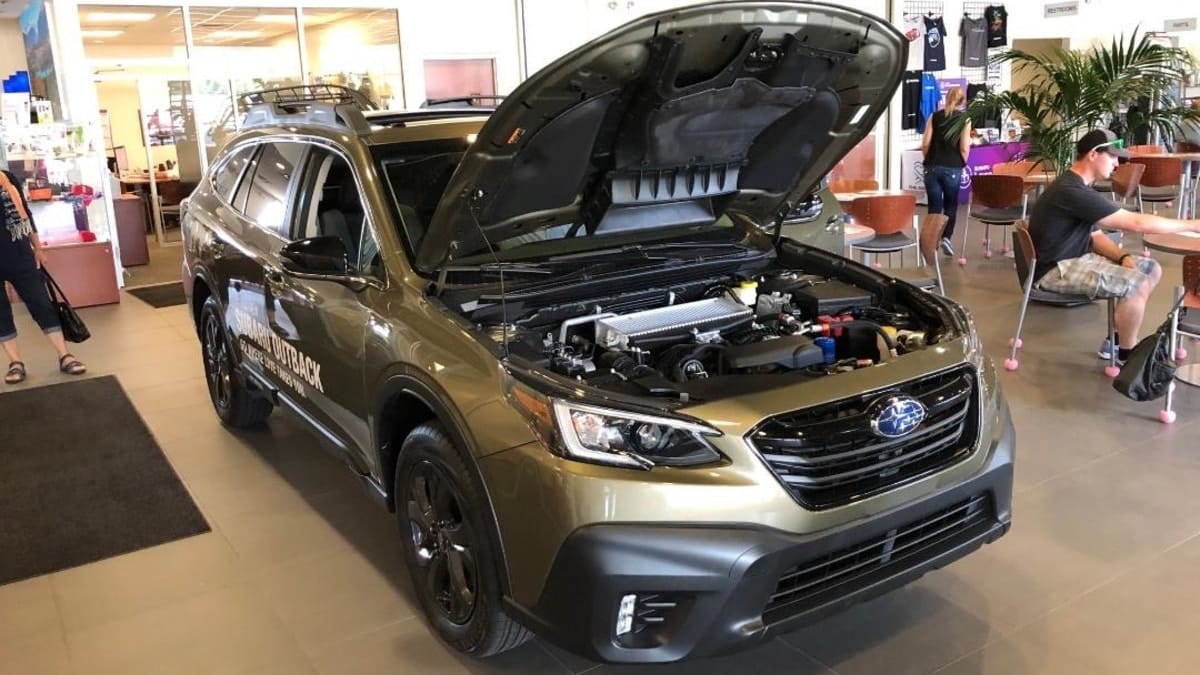 All New Subaru Outback Sits In The Showroom But You Can T