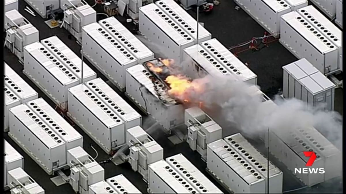 Drones Deployed Over Tesla Megapack Fire In Australia After It Went