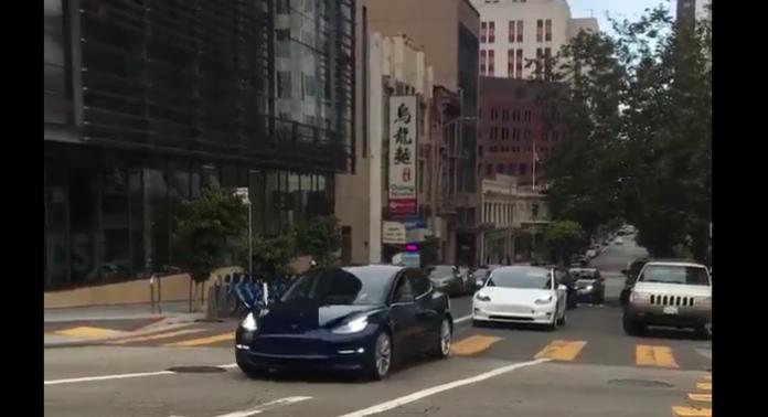 Two Tesla Model 3 Cars Spotted In San Francisco Shows Video Tweet