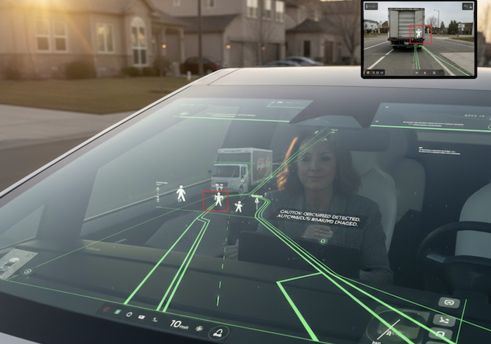 Ashley's Cybertruck with FSD 