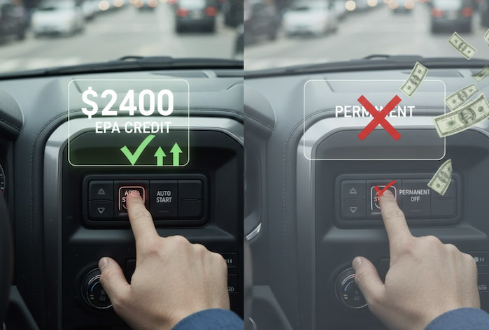 A permanent "OFF" button on the Chevy Silverado