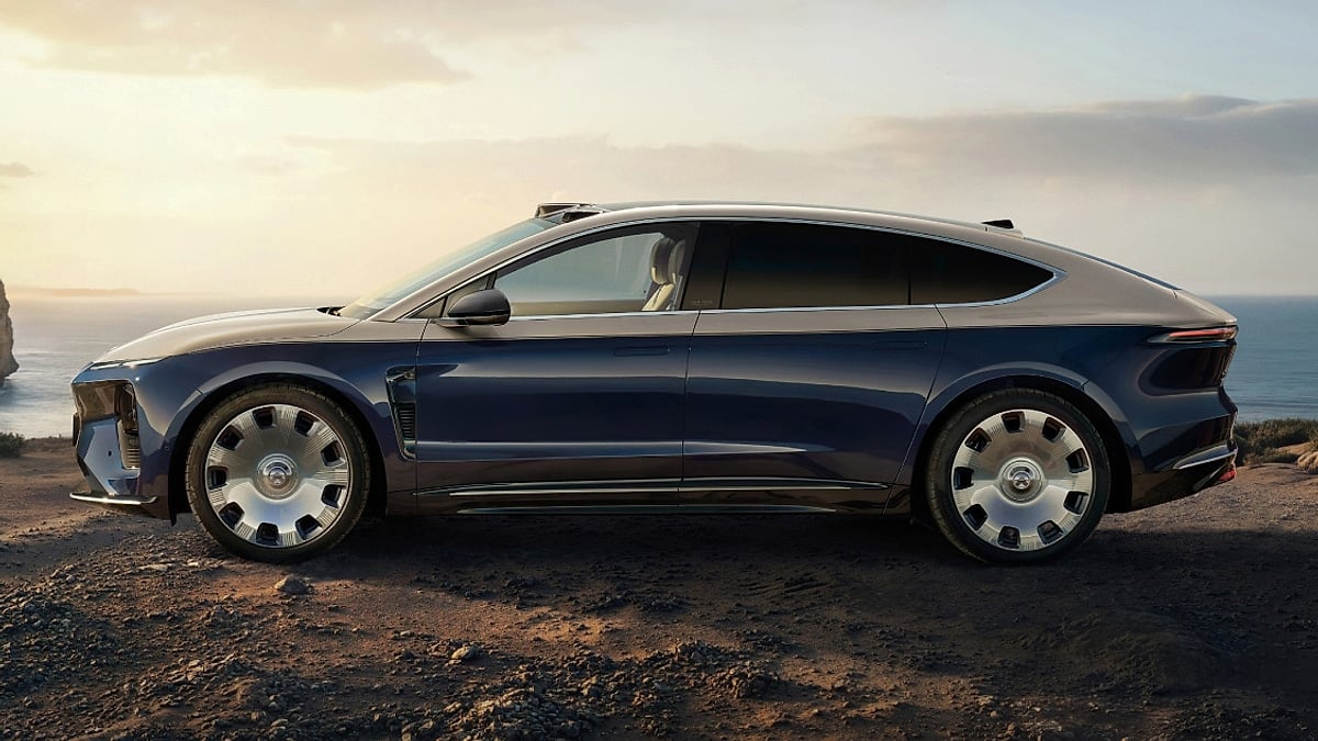 Elegant NIO ET9 luxury sedan side view
