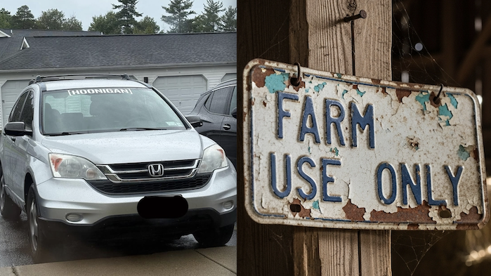 Mckenzie's 2010 Honda CR-V and Farm Use Only license plate