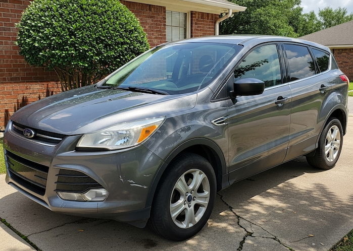 Raquel's 2014 Ford Escape in the driveway