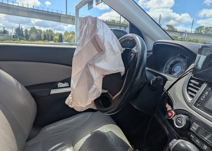 Lisa Cook's airbag deplyed in her Honda CR-V
