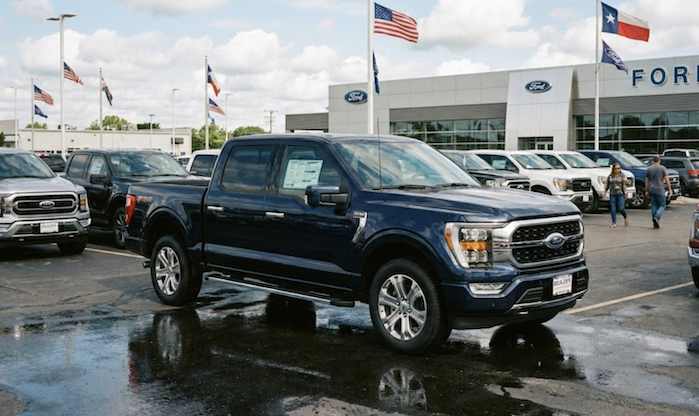 2023 Ford F-150 on the dealer's lot
