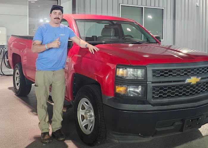Jack Burress and his 2014 Chevy Silverado single cab