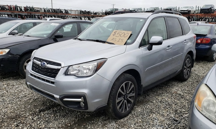 2018 Subaru Forester in the junk yard