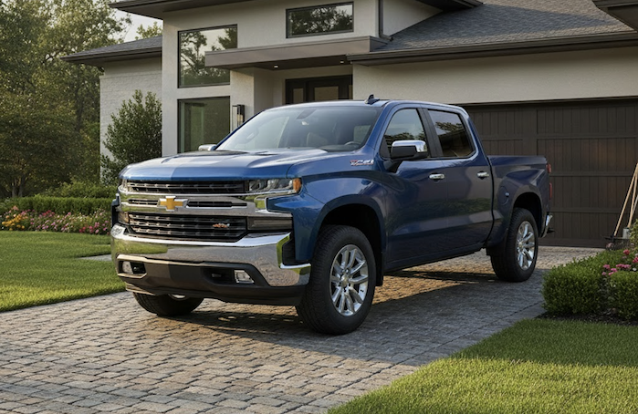 Tanner Thurman's 2019 Chevy Silverado in the driveway