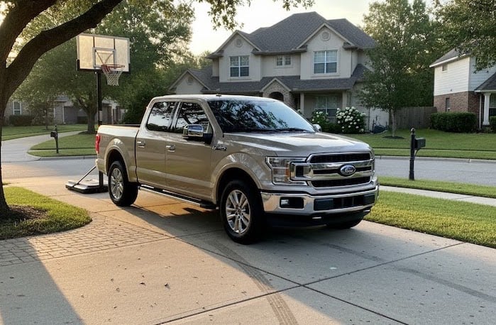 2019 Ford F-150 parked in the driveway