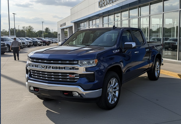 Glenn McKinley's 2020 Chevy Silverado at the dealer