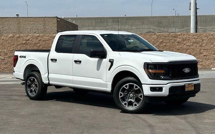 2025 Ford F-150 with a 2.7L engine at the dealer