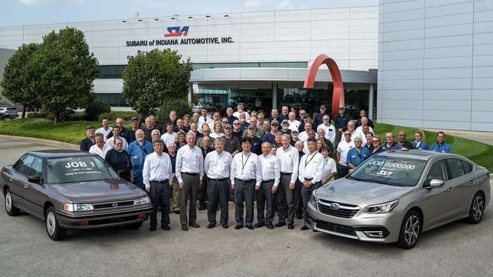 2020 Subaru Legacy at Subaru plant