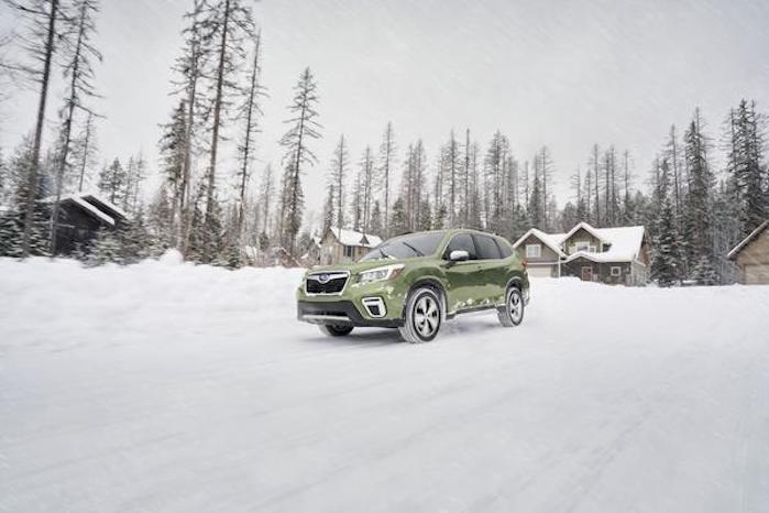 2021 Subaru Forester driving in the snow
