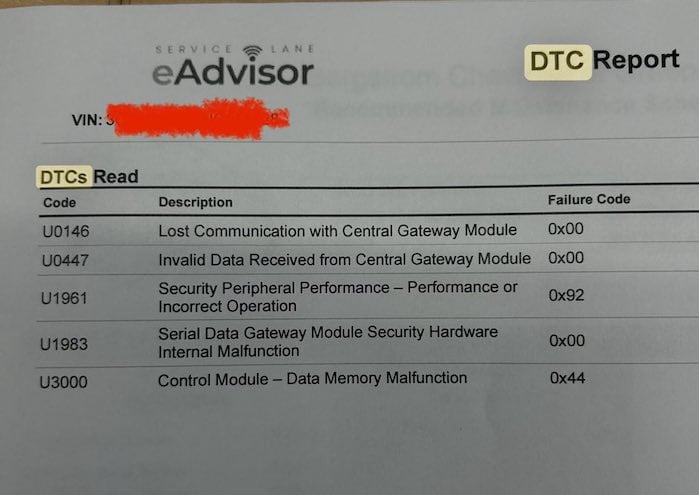 Tanner's Chevy Silverado error codes