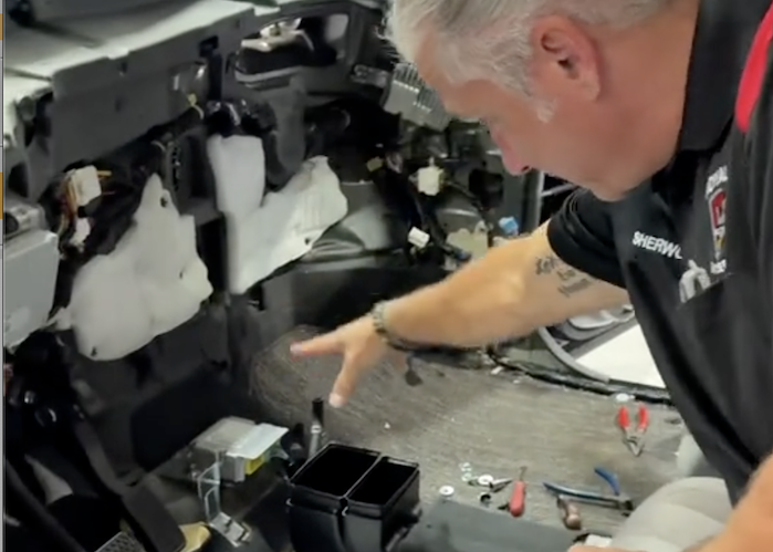 Sherwood show where the 2022 Honda Odyssey's AC unit is in the car