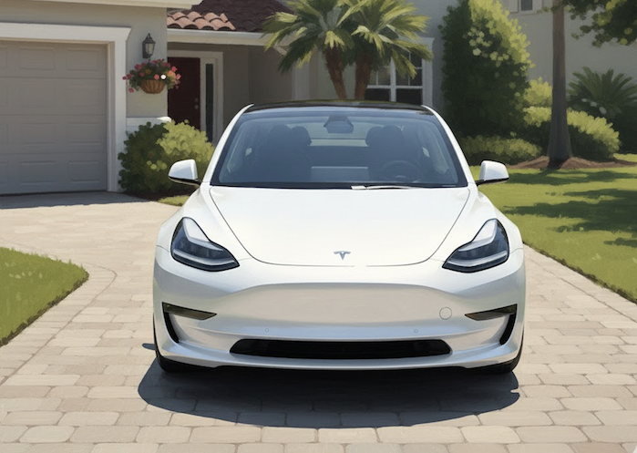 Jeff Armstrong's 2022 Tesla Model 3 Performance front view