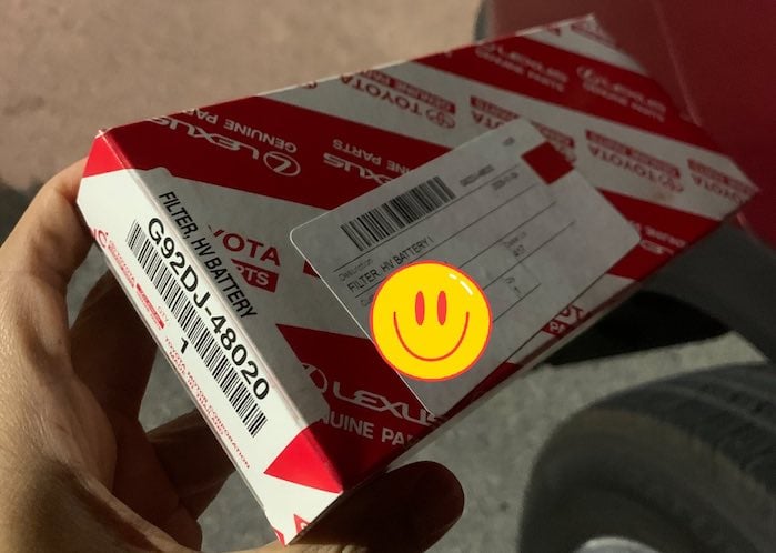 Jcl Dizon's 2022 Toyota Highlander Hybrid with a new filter