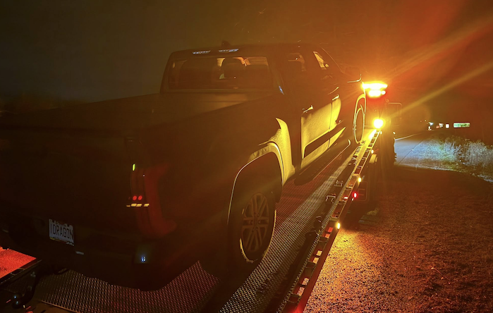 2022 Toyota Tundra engine failure on the tow truck