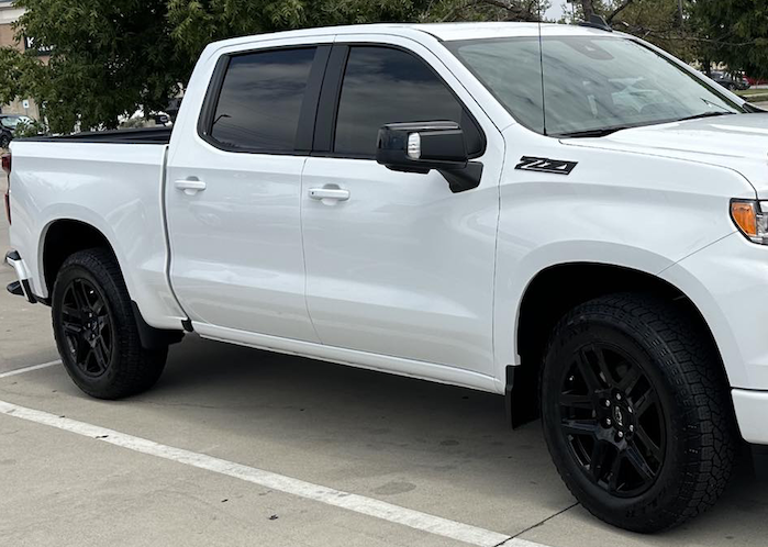 2023 Chevy Silverado in the driveway