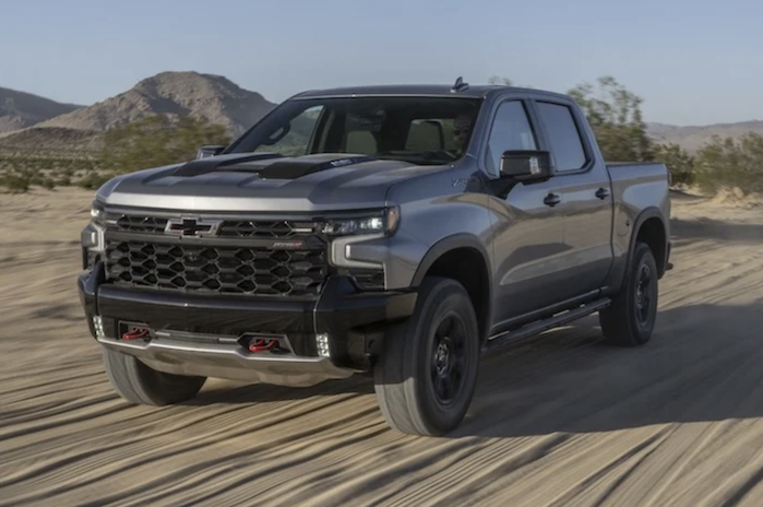 2026 Chevy Silverado driving in the dirt