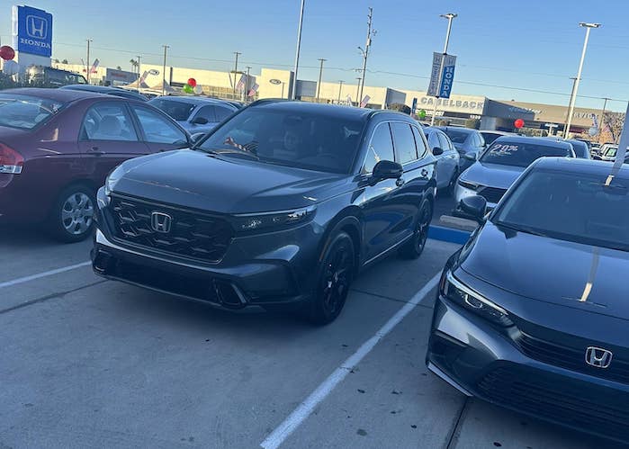 Honda Civic and and a Honda CR-V