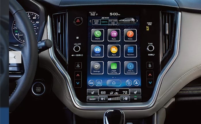 2023 Subaru Outback 11.4 inch touchscreen tech