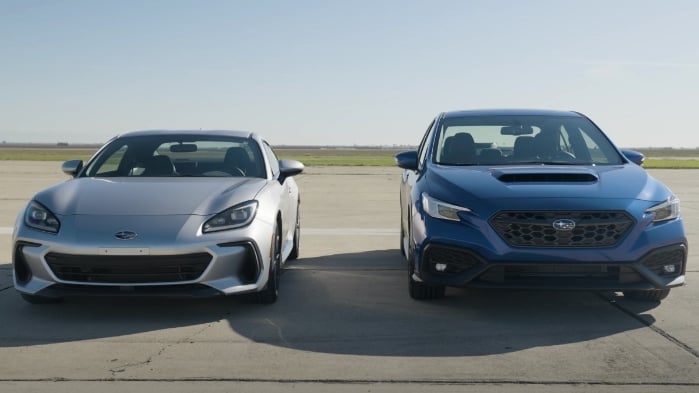head to head 2023 Subaru WRX vs. 2023 Subaru BRZ 